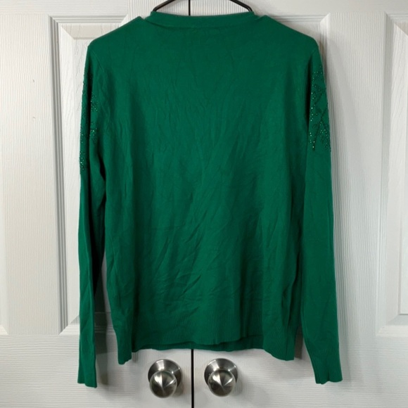 LIV Milano Women’s Green Long Sleeve Sweater Size L - Picture 8 of 9